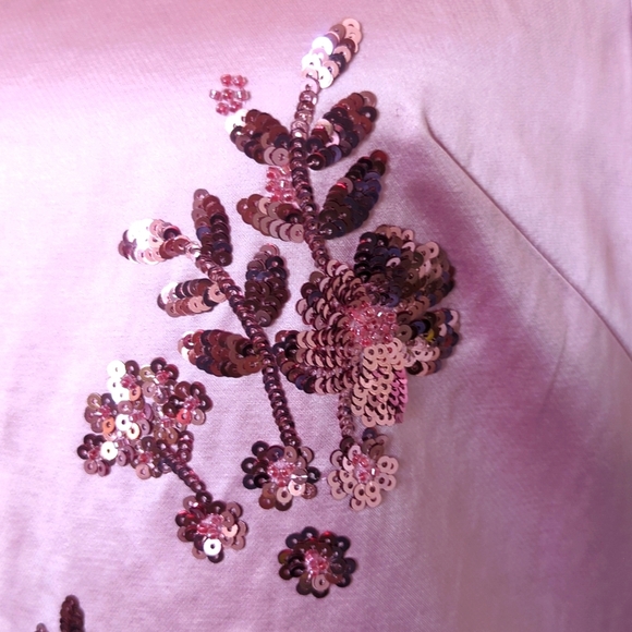 & Other Stories Pink Nahida Sequin Embroidered Mini Dress - Picture 7 of 11